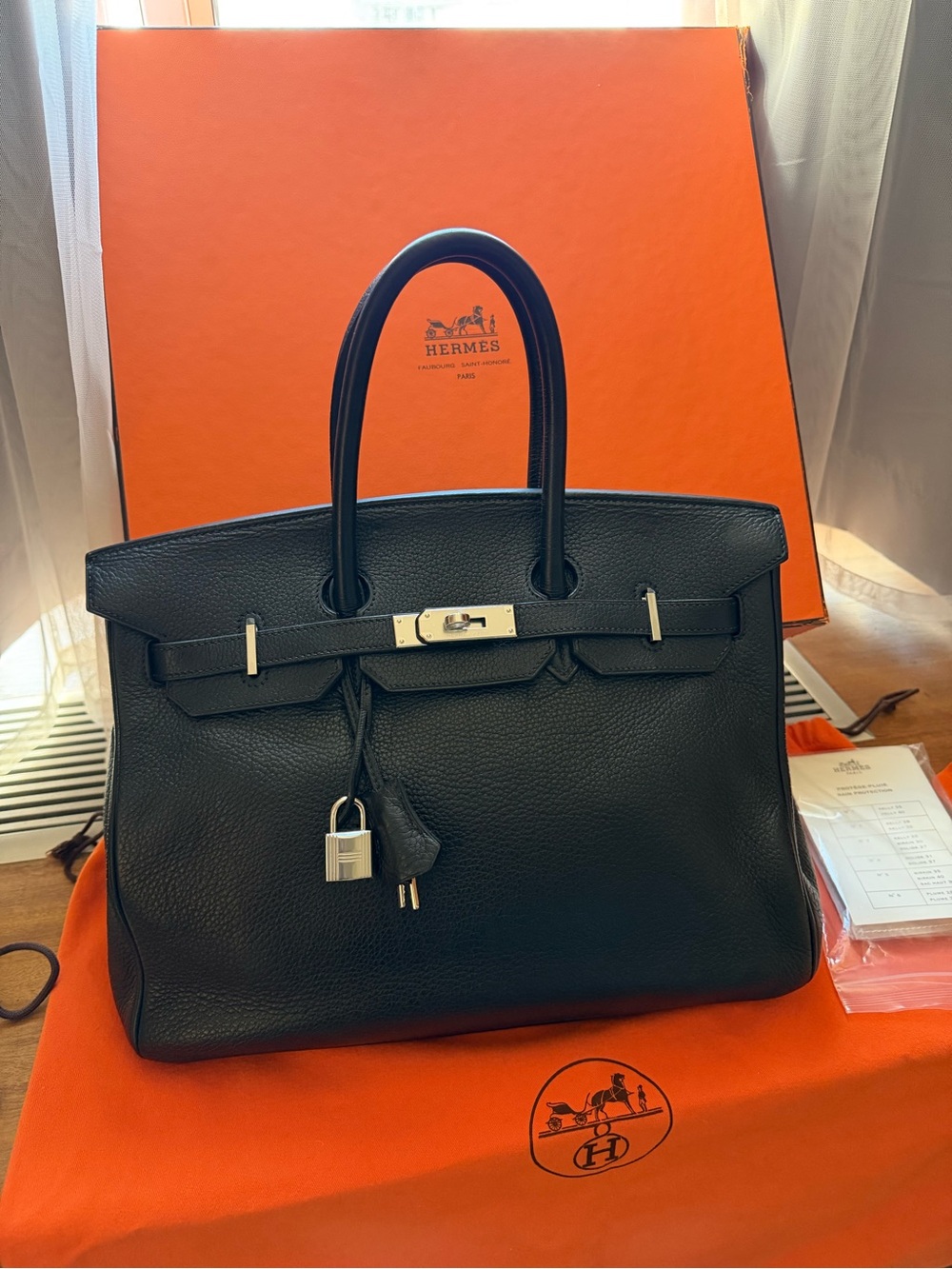 2003 Hermes Black Birkin 35 - Togo Leather with Palladium Hardware